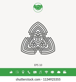 Geometric oriental arabic pattern. Logo