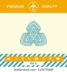 Geometric oriental arabic pattern. Logo