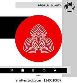 Geometric oriental arabic pattern. Logo