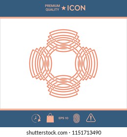 Geometric oriental arabic pattern. Logo. Element for your design