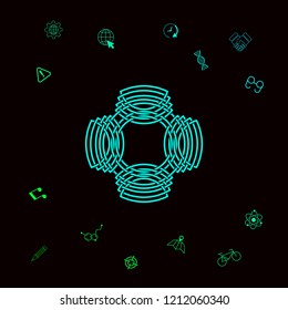 Geometric oriental arabic pattern. Logo. Element for your design