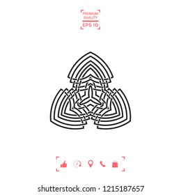 Geometric oriental arabic pattern. Logo