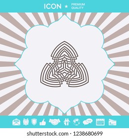 Geometric oriental arabic pattern. Logo. Graphic elements for your design