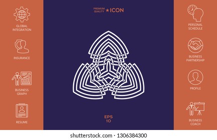 Geometric oriental arabic pattern. Logo. Graphic elements for your design