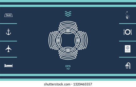 Geometric oriental arabic pattern. Logo. Element for your design