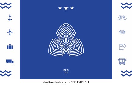 Geometric oriental arabic pattern. Logo. Graphic elements for your design