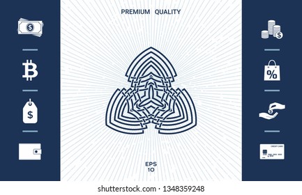 Geometric oriental arabic pattern. Logo. Graphic elements for your design