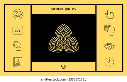 Geometric oriental arabic pattern. Logo. Graphic elements for your design