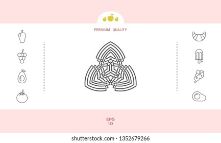 Geometric oriental arabic pattern. Logo. Graphic elements for your design
