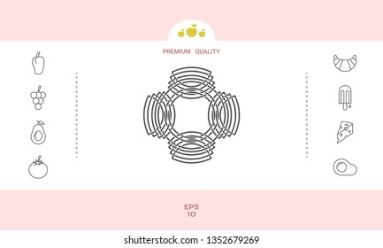 Geometric oriental arabic pattern. Logo. Element for your design