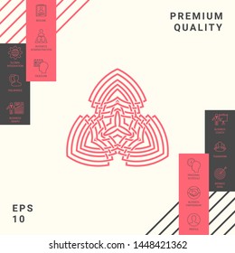 Geometric oriental arabic pattern. Logo. Graphic elements for your design