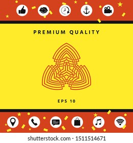 Geometric oriental arabic pattern. Logo. Graphic elements for your design