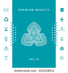 Geometric oriental arabic pattern. Logo. Graphic elements for your design