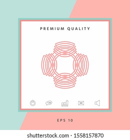 Geometric oriental arabic pattern. Logo. Element for your design