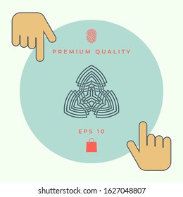 Geometric oriental arabic pattern. Logo. Graphic elements for your design