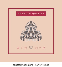Geometric oriental arabic pattern. Logo. Graphic elements for your design