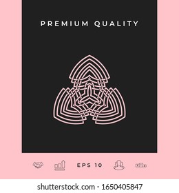 Geometric oriental arabic pattern. Logo. Graphic elements for your design