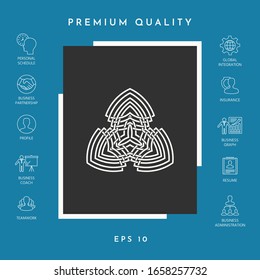 Geometric oriental arabic pattern. Logo. Graphic elements for your design