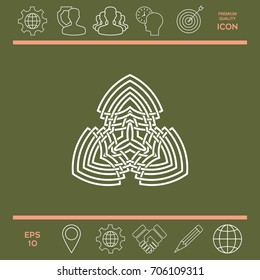 Geometric oriental arabic pattern. Logo
