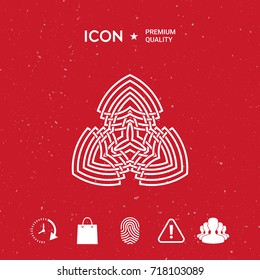 Geometric oriental arabic pattern. Logo