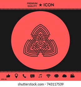 Geometric oriental arabic pattern. Logo
