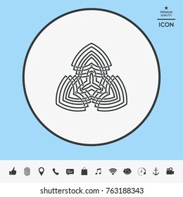 Geometric oriental arabic pattern. Logo