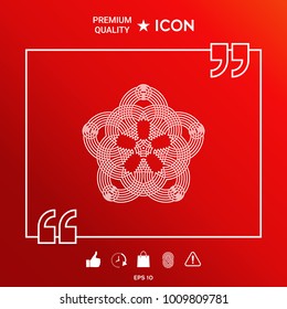 Geometric oriental arabic pattern for your design. Logo for your design