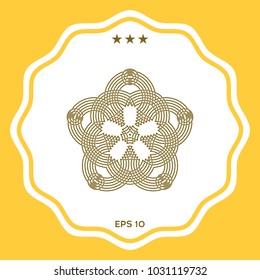 Geometric oriental arabic pattern for your design. Logo for your design