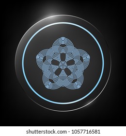 Geometric oriental arabic pattern for your design. Logo for your design