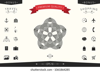 Geometric oriental arabic pattern for your design. Logo for your design