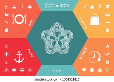 Geometric oriental arabic pattern for your design. Logo for your design