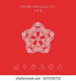 Geometric oriental arabic pattern for your design. Logo for your design