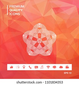 Geometric oriental arabic pattern for your design. Logo for your design