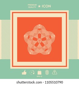 Geometric oriental arabic pattern for your design. Logo for your design