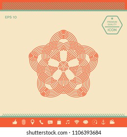 Geometric oriental arabic pattern for your design. Logo for your design