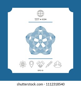 Geometric oriental arabic pattern for your design. Logo for your design