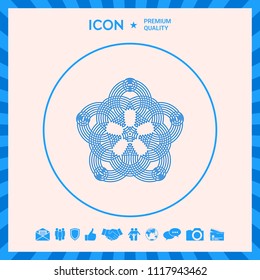 Geometric oriental arabic pattern for your design. Logo for your design