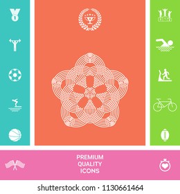 Geometric oriental arabic pattern for your design. Logo for your design
