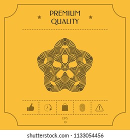 Geometric oriental arabic pattern for your design. Logo for your design