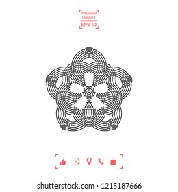Geometric oriental arabic pattern for your design. Logo for your design