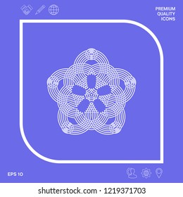 Geometric oriental arabic pattern for your design. Logo for your design