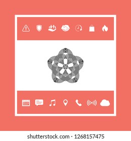 Geometric oriental arabic pattern for your design. Logo for your design