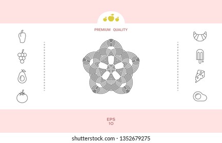 Geometric oriental arabic pattern for your design. Logo for your design