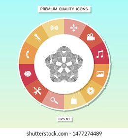 Geometric oriental arabic pattern for your design. Logo for your design