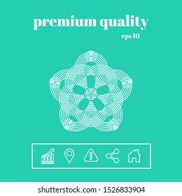 Geometric oriental arabic pattern for your design. Logo for your design
