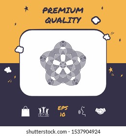 Geometric oriental arabic pattern for your design. Logo for your design