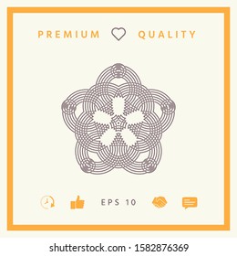 Geometric oriental arabic pattern for your design. Logo for your design