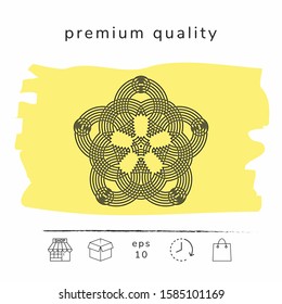 Geometric oriental arabic pattern for your design. Logo for your design