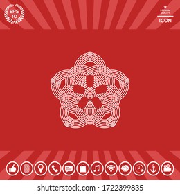 Geometric oriental arabic pattern for your design. Logo for your design
