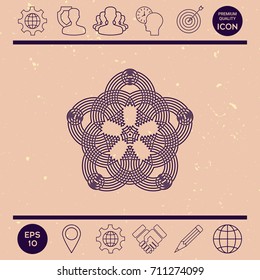 Geometric oriental arabic pattern for your design. Logo for your design